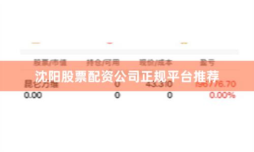 沈阳股票配资公司正规平台推荐