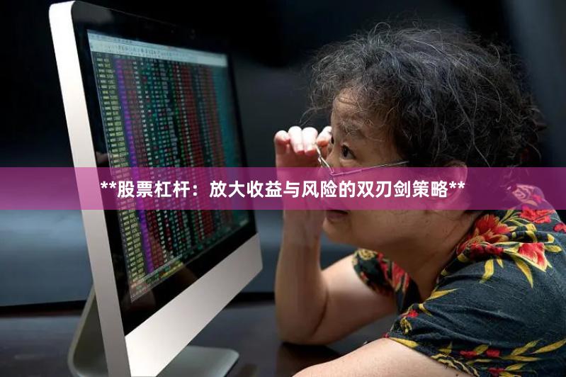 **股票杠杆：放大收益与风险的双刃剑策略**